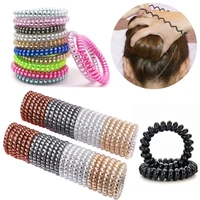 50100200pcs accessories for women hair accessories telephone wire line cord hair rope traceless hair ring for girls headband