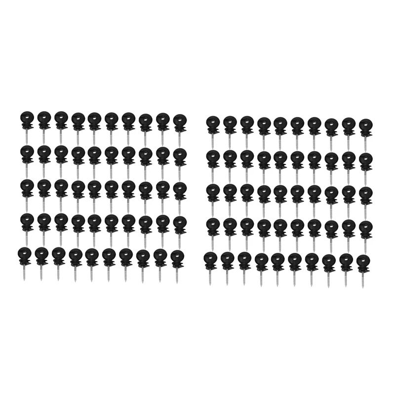 

New 100Pcs Electric Fence Offset Ring Insulator Fencing Screw In Posts Wire Safe Agricultural Garden Supplies Accessories