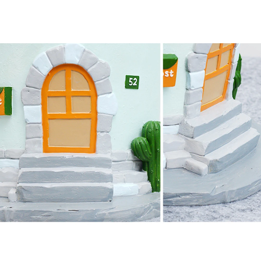 1 шт. креативный суккулентный горшок в форме дома цветочный из смолы бонсай