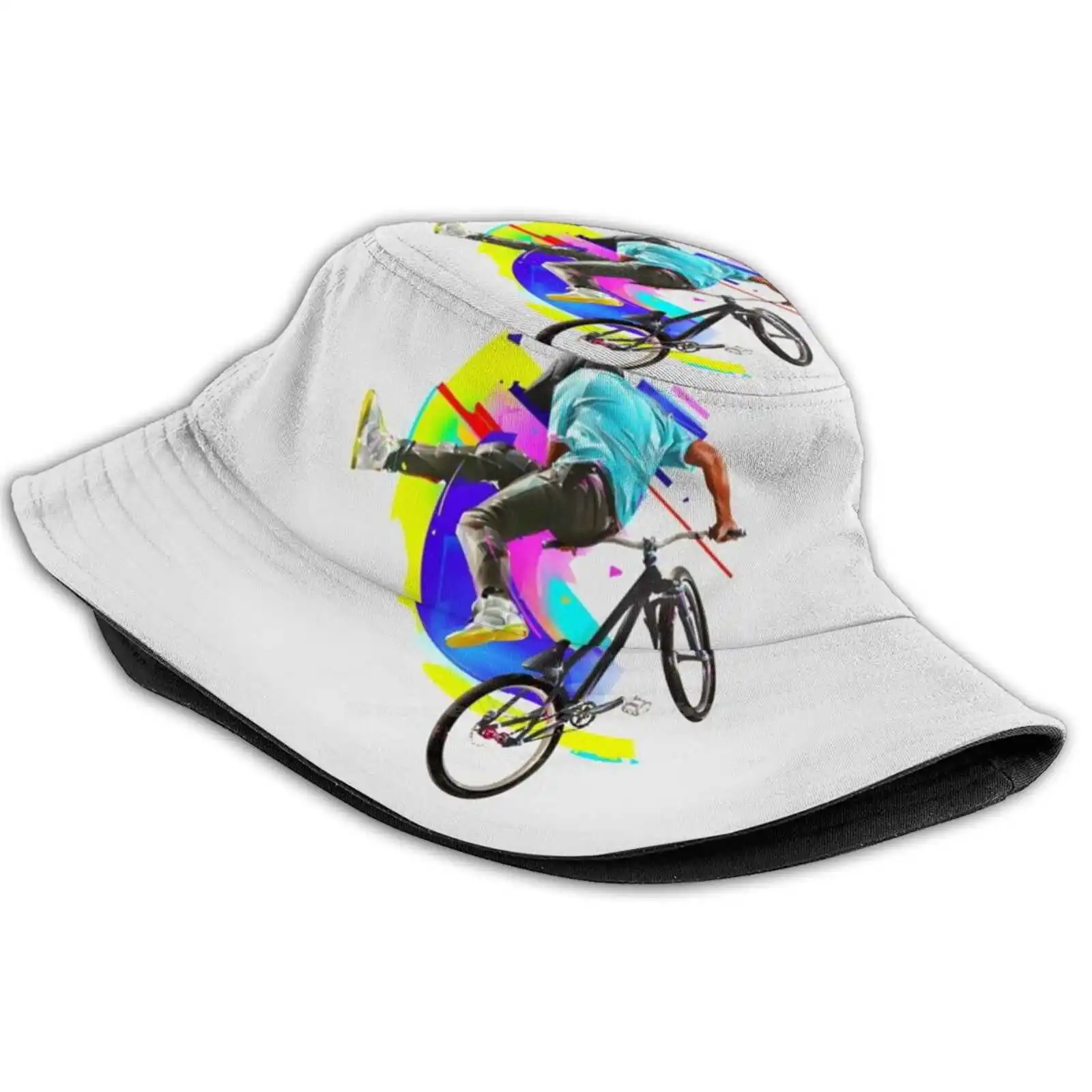 

Bmx Korean Ladies Outdoor Sun Hat Bucket Cap Bmx Bike Jump Cool Sport Ride Cycling Bicycle Cross Summer Boy Boys Man Collage
