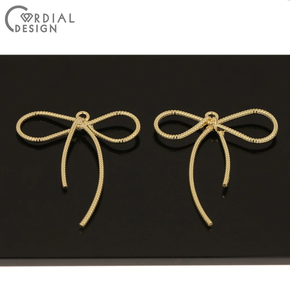 

Cordial Design 100Pcs 36*45MM Earrings Accessories/Pendant/Bowknot Shape/Hand Made/DIY Charms/Jewelry Findings & Components