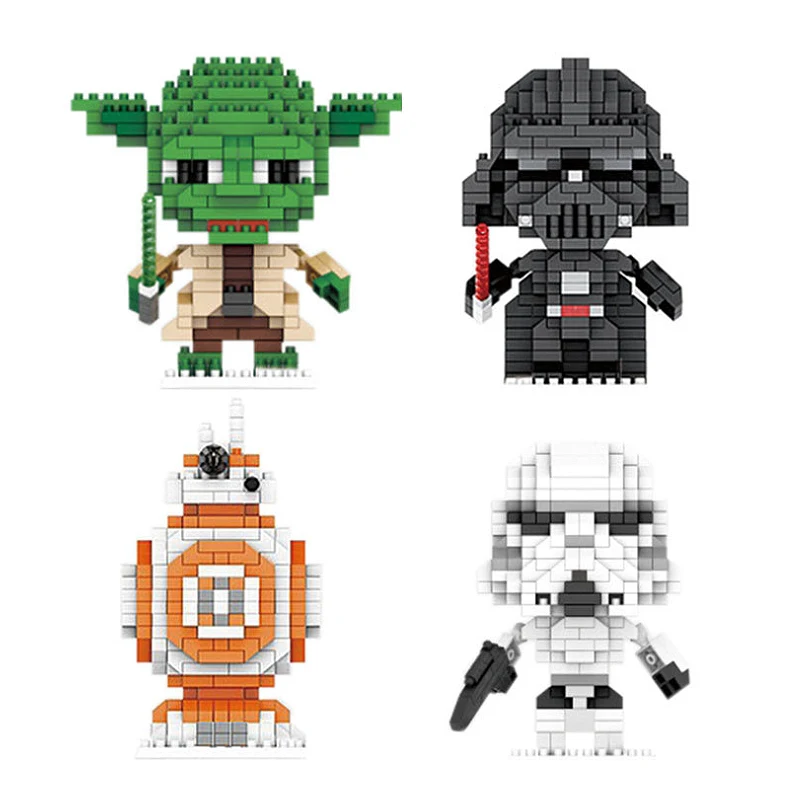 LOZ R2D2 C3PO Wicket фигурки Модель Darth VaderLeia Organa строительные блоки|loz star wars|building blocksstar wars |