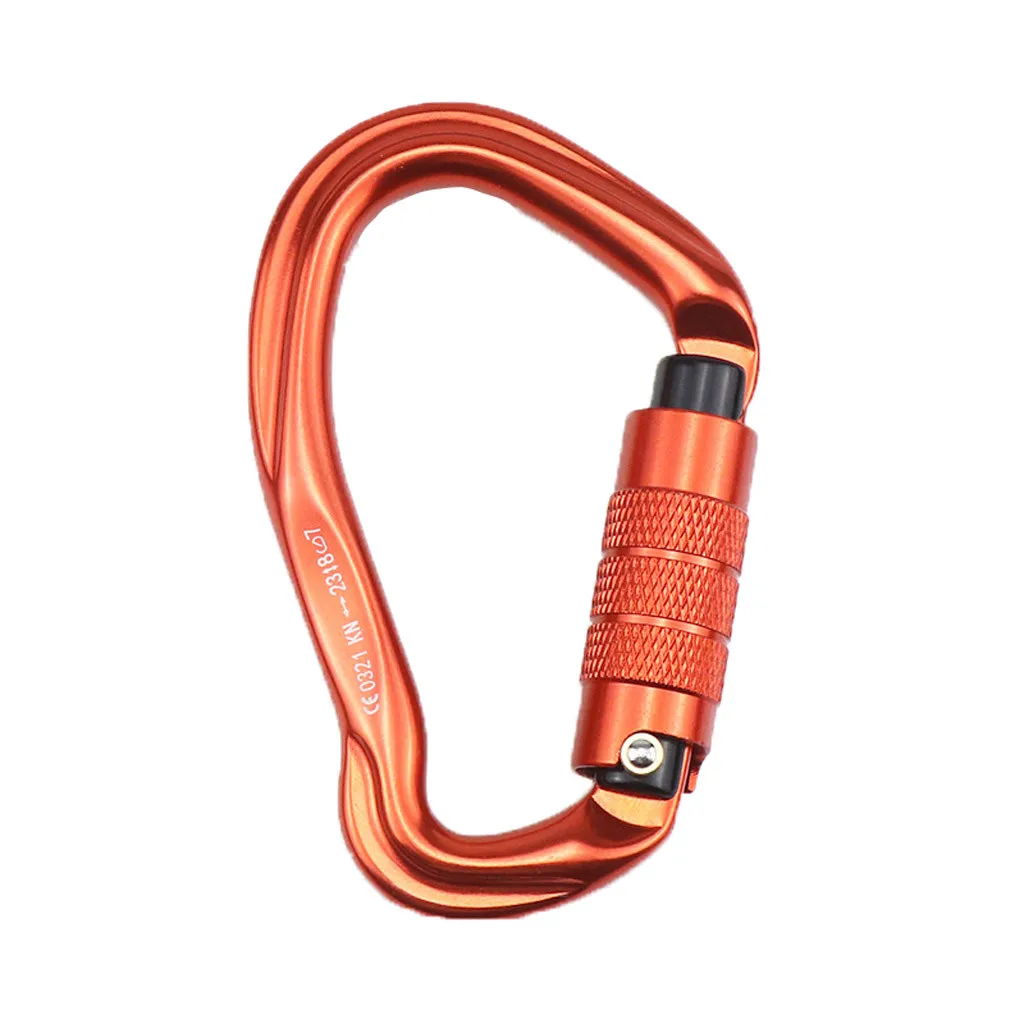 Автоматическая блокировка зажим-карабин замок и сверхмощный d-образный костюм для скалолазания Аксессуары# D9 - Цвет: orange