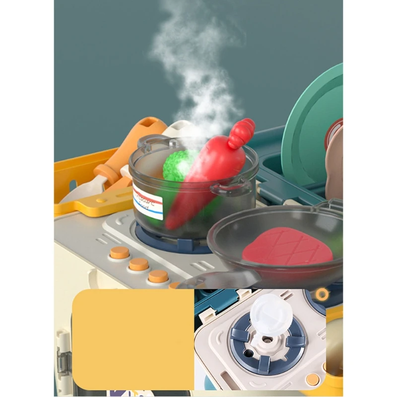

Children Lifelike Kitchen Appliance Educational Set Toys for 3-8 Year Old Girls Cooking Utensils