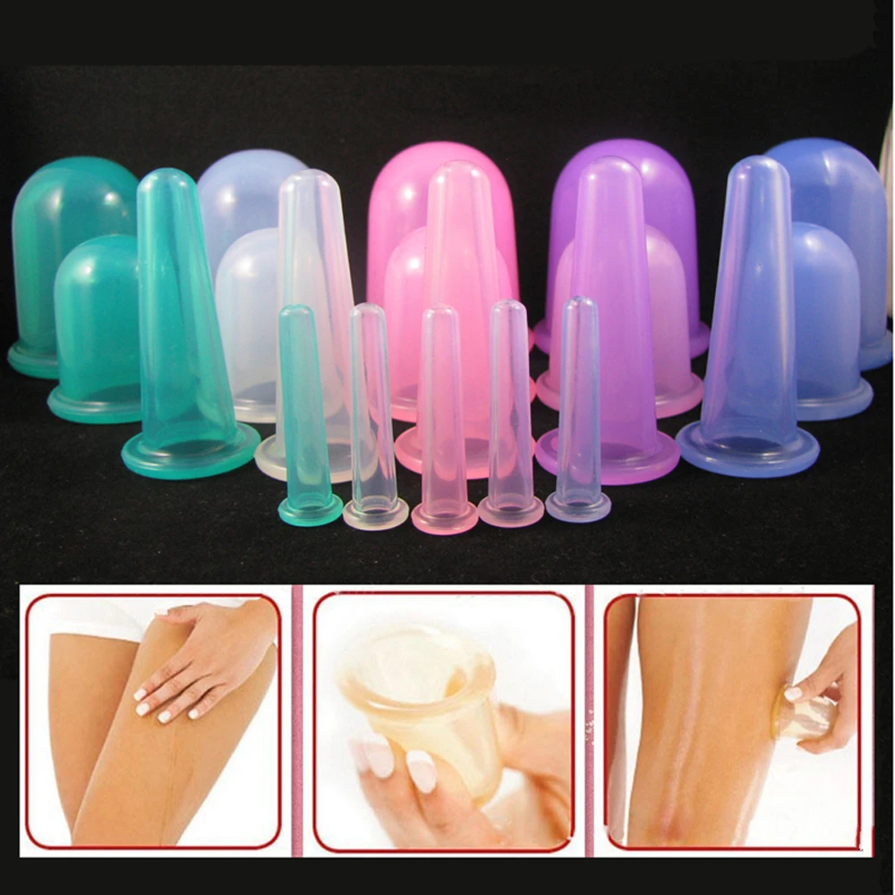 4 шт./компл. массажная чашка для ухода за здоровьем Антицеллюлитный силиконовый