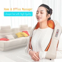 u shape electrical back shoulder body neck massager infrared heated kneading carhome shiatsu massager multifunctional shawl