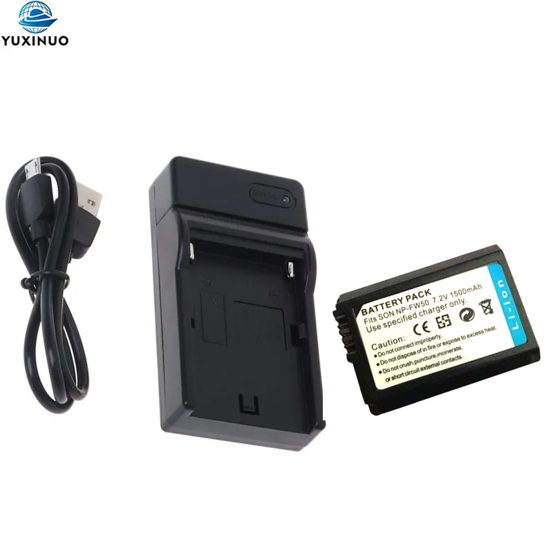 7 2 V 1500 мА/ч NP-FW50 NPFW50 Камера Батарея + USB Зарядное устройство для Sony Alpha a6500 a6300 a6000 a5000