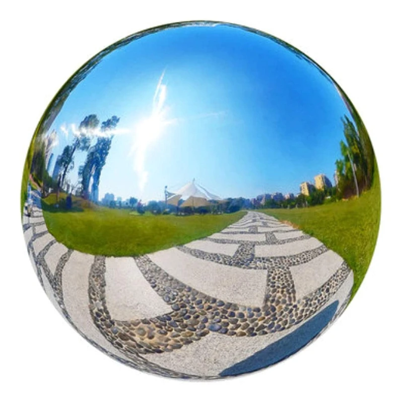 Reflective Garden Sphere Mirror Globe Polished Shiny Sphere Floating Pond Balls Seamless Gazing Globe for Home Garden Ornament Decorations 1inch X 5PCS KRONDO Stainless Steel Hollow Gazing Ball 