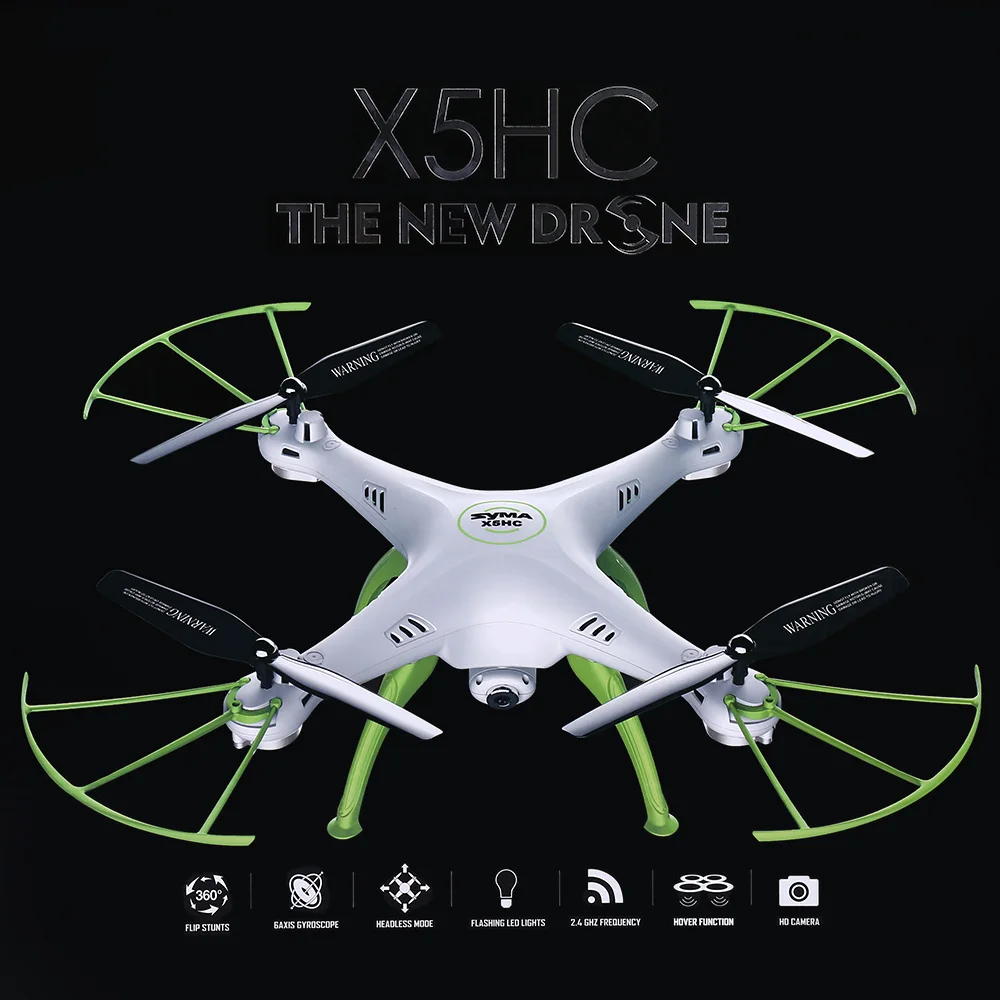 X5HC 2.4GHz 4CH 6-axis Gyro RC Drone With 2.0MP HD Camera 360 Eversion CF Mode Hover Function Quadcopter | Игрушки и хобби