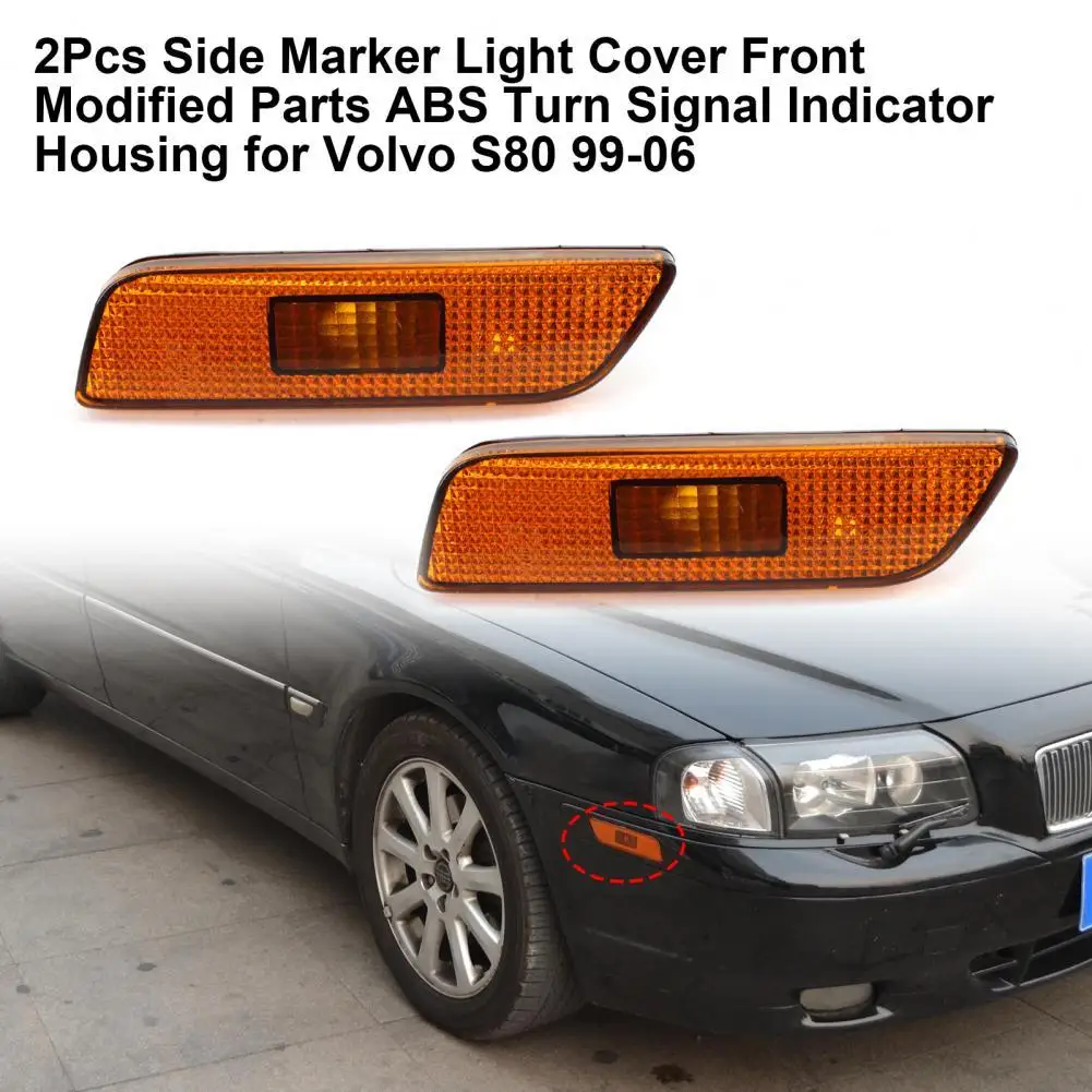 

Боковой габаритный фсветильник рь, крышка, модифицированные детали, корпус индикатора поворота из АБС-пластика 9188263 9188264 для Volvo S80 99-06, 2 шт.