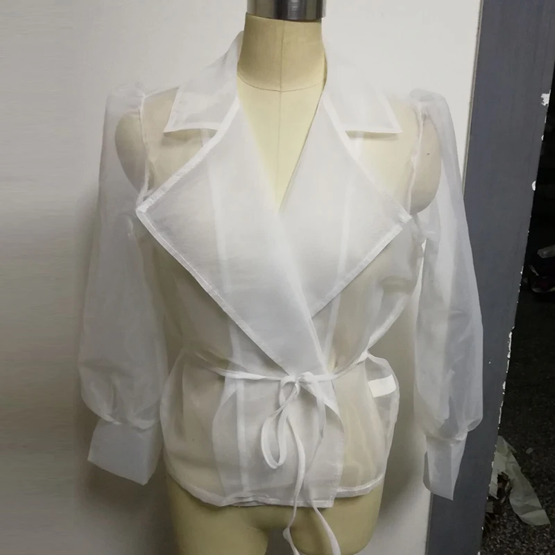 Элегантная блузка женская Кружевная футболка Повседневная приталенная Женская