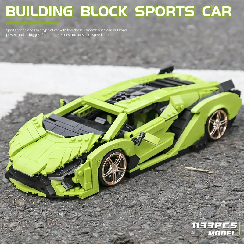 Форма King 10011 linbaogнаклеивают супер автомобиль MOC технические строительные блоки