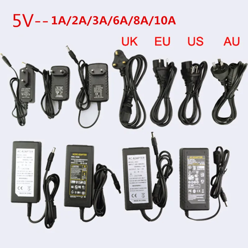 DC 5V 12V 24V 1A 2A 3A 4A 6A 8A 10A источник питания трансформатор AC 100 240V для Led
