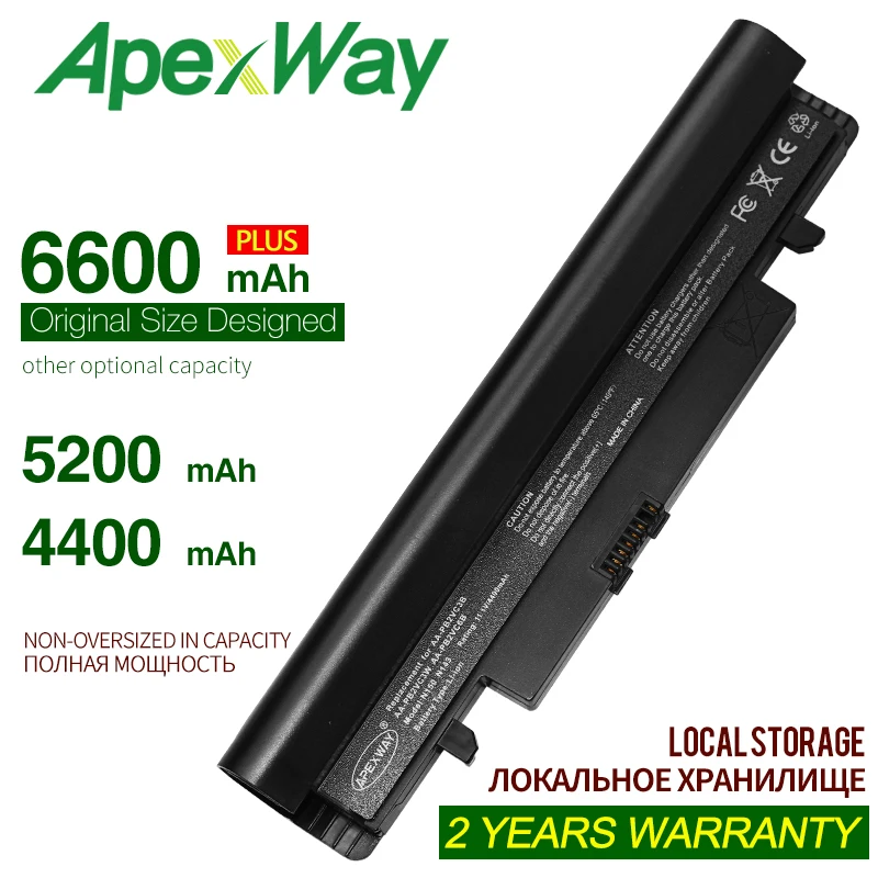 

ApexWay 6Cells laptop Battery For Samsung N150 N148 NP-N148 Series AA-PB2VC3B NP-N150 NT-N148 Series AA-PB2VC6B/E