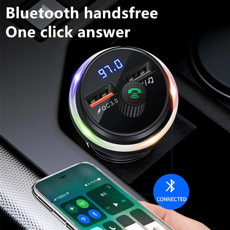 Быстрое Автомобильное зарядное устройство Bluetooth 5 1 fm передатчик автомобильный