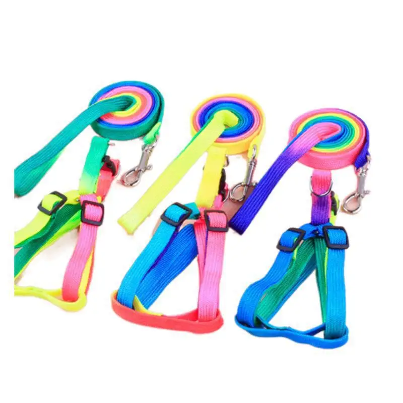 

Pet Creative Color Chest Strap Traction Rope Dog Harness Dog Walking Dog Leash Durable Medium Large Dog Supplies Correa Perro