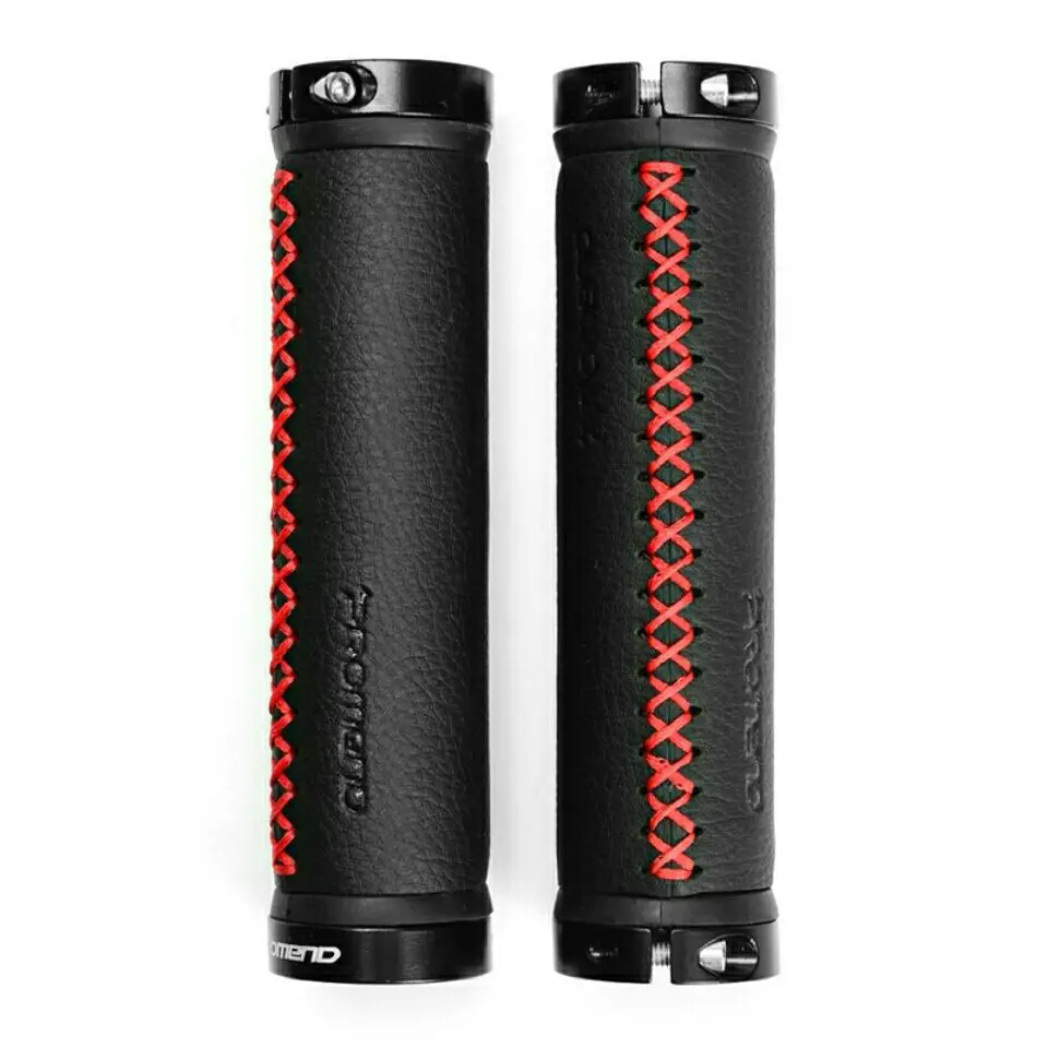 

1 pair of bicycle handlebar grips for brompton folding bike MTB 22.2mm handlebar leather grips shock absorber lock handle