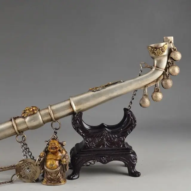 Старый Дедушка дядюшка медь латунь ремесло старый античный Тибет миао серебро