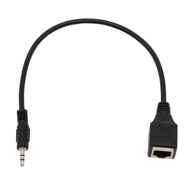 3 5 мм штекер аудио кабель к RJ45 разъем Ethernet адаптер провод 31 1/8|Компьютерные кабели