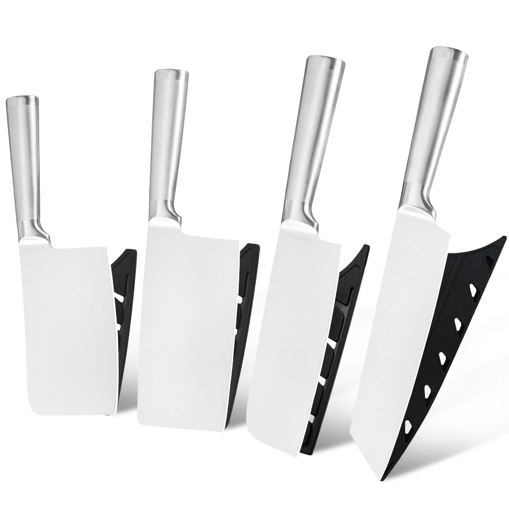 

Набор ножей шеф-повара в японском стиле, комплект из 4 резцов из нержавеющей стали для резки костей, резки лосося, суши, рыбы