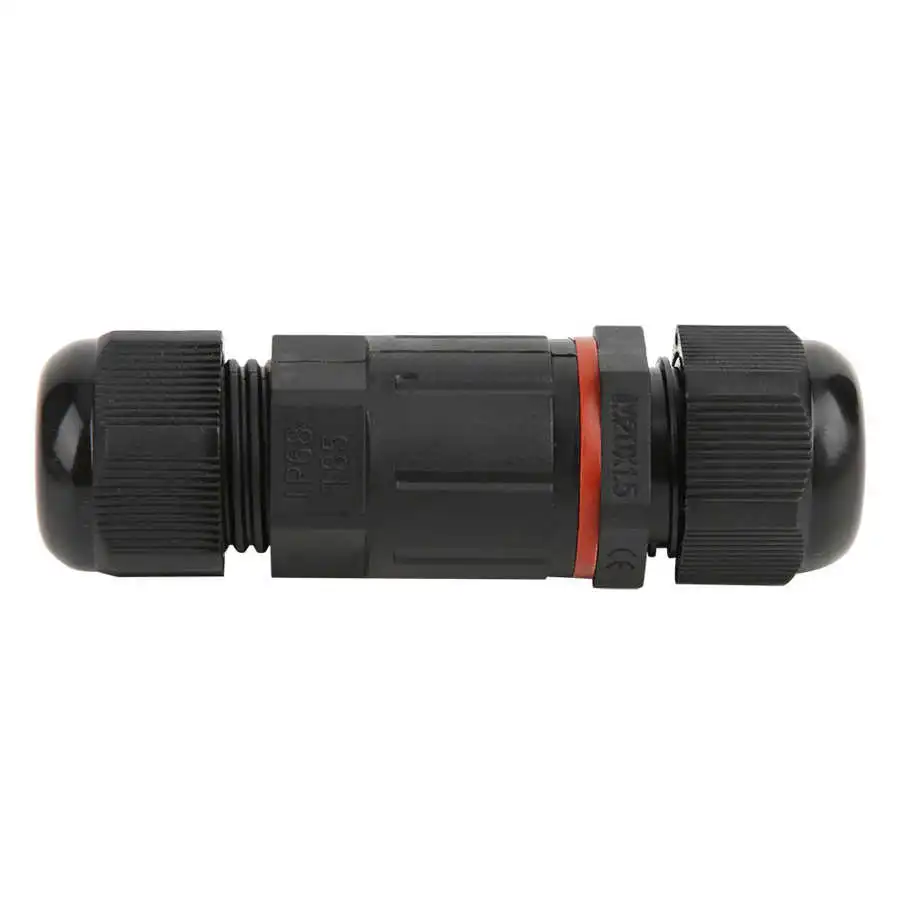 IP68 Водонепроницаемый Кабельный разъем сквозной на открытом воздухе 3 основная