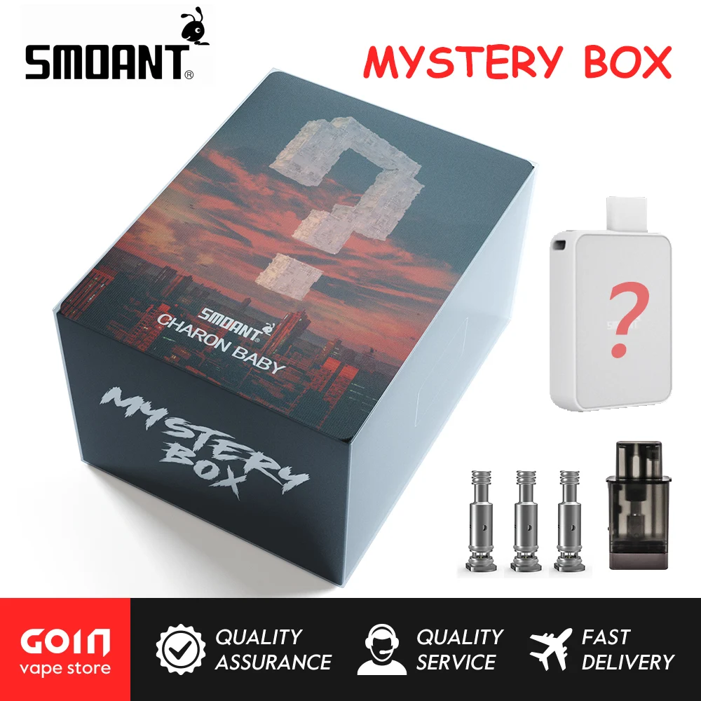 Smoant Charon Baby Mystery Box Vape Pod Kit Compatible with Mesh Coil 0.6Ω& 1.2Ω Coil 750mAh Pod System