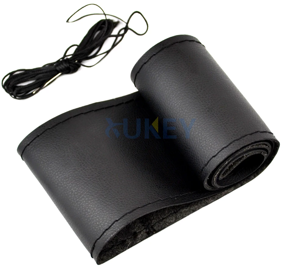 

Ультратонкие чехлы из волокнистой кожи для ручного шитья, для рулевого колеса, для Ford Focus 2 3 Kia Benz Smart Nissan