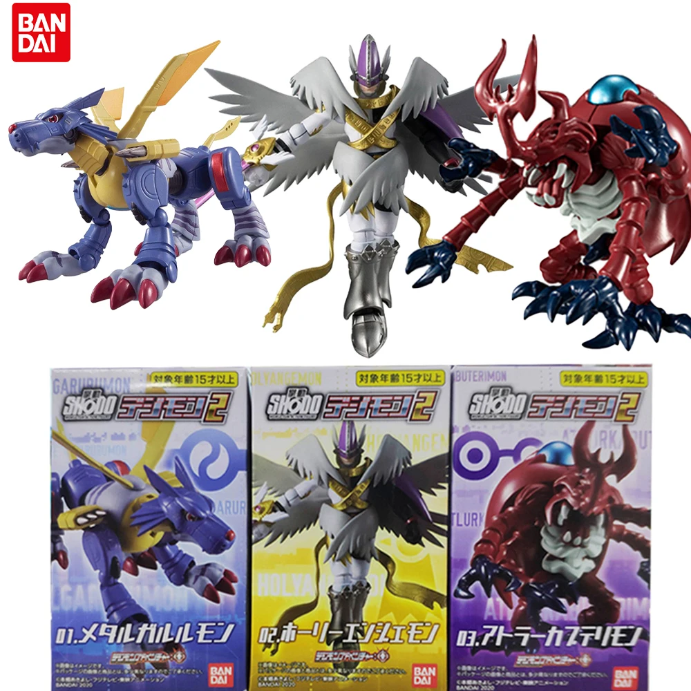 

Bandai оригинальные Приключения дигимона Shokugan Holy Angemon Metalgarurumon Gashapon Коллекционная модель экшн-фигурки аниме игрушки для мальчиков