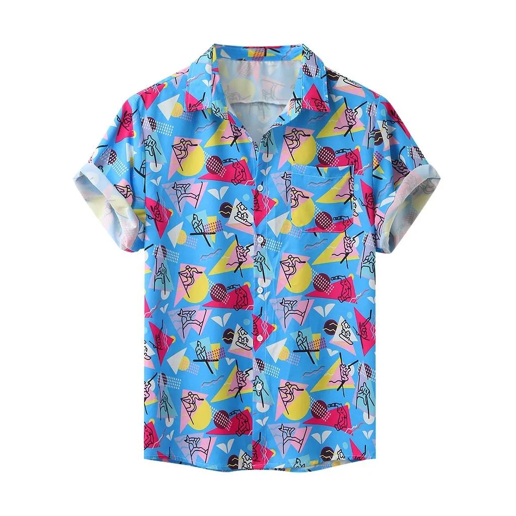 Мужская Летняя Повседневная футболка с принтом журавль размера плюс коротким