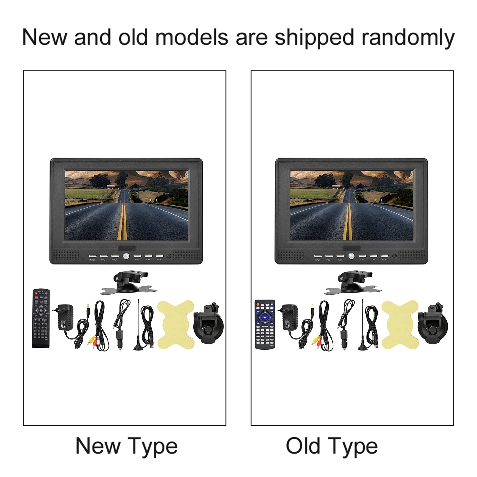 

7'' Portable TV Mini Car TV 16:9 ATSC 1080P 800*480 Digital / Analog/ ATV TV Television Player USB TF MP4