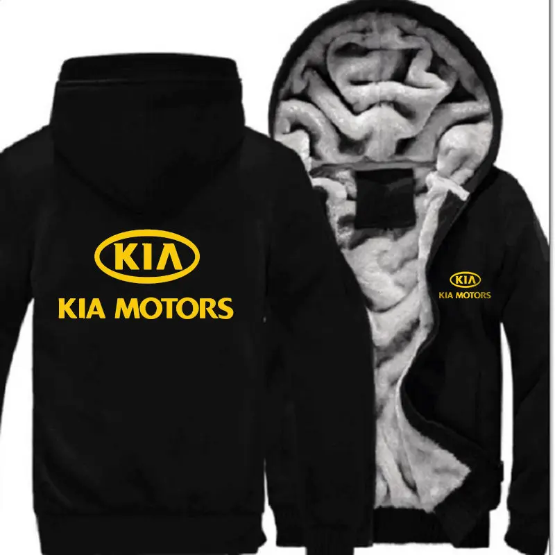 

New Kia Motors custom Hoodie men Camouflage Hoodie Warm Comfortable Thicken Jacket Coat Sweatshirts Casual Sweatshirts for men