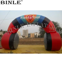 bespoke advertising replica giant inflatable earphoneinflatable headphones arch for music festival decoration