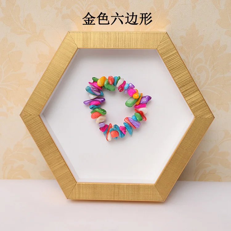 

Hexagon Plastic Photo Frame White Modern Wall Picture Frame Display Geometric Living Room Fotolijstjes Indoor Decoration ED50XK
