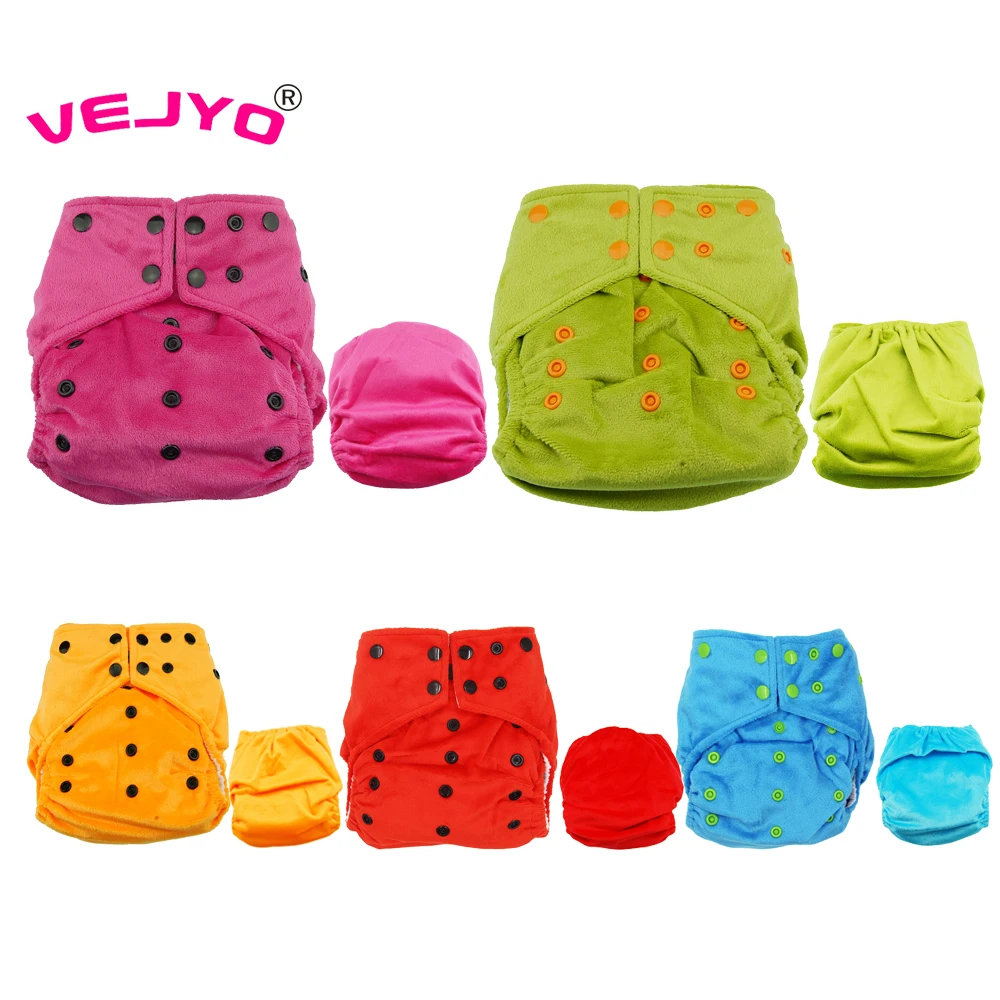 4 комплекта детские тканевые подгузники дышащие AI2 многоразовые мягкие Minky