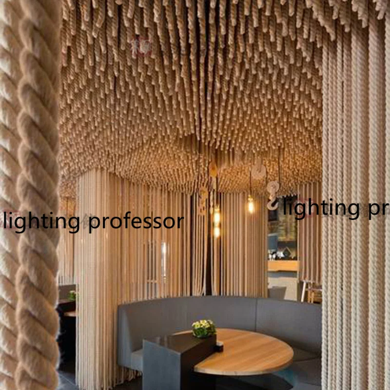 Ретро двойной головы веревку подвесной светильник s Лофт Винтаж лампа ресторан