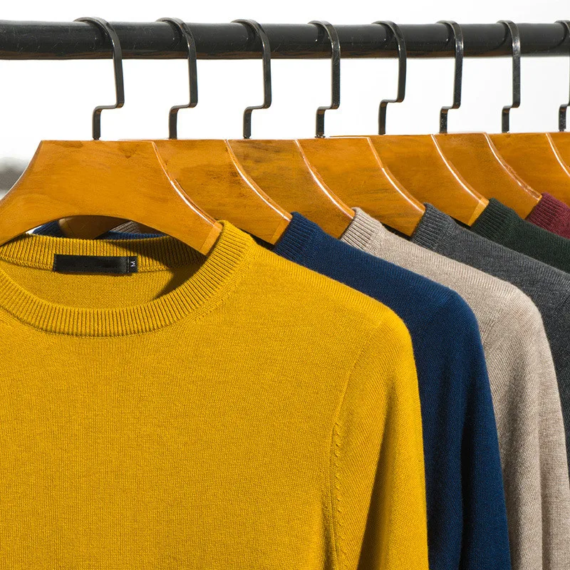 Модная тонкая трикотажная одежда милый свитер цвета хаки мужской повседневный