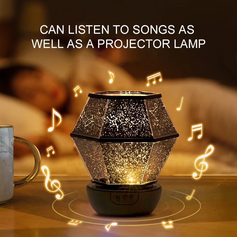 Светодиодный Ночной светильник умный на день рождения Рождество с вращающимся