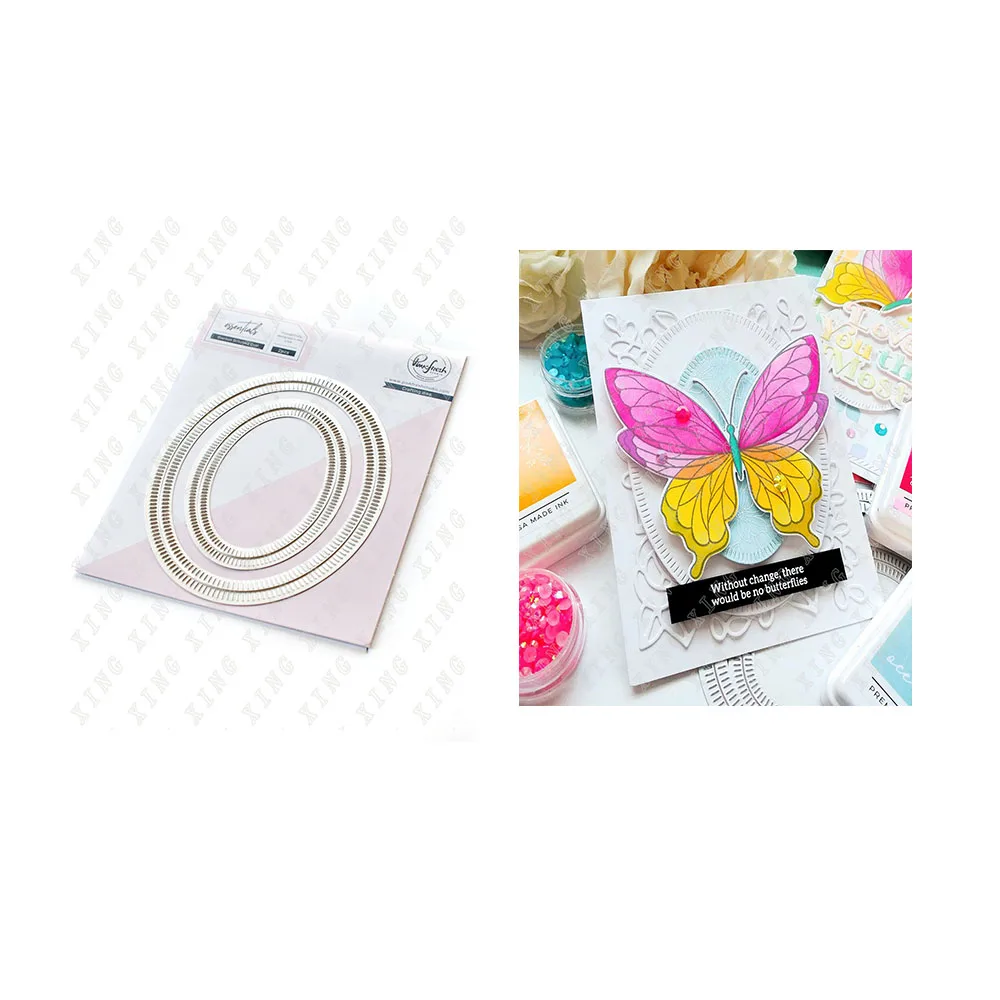 

Blanket Stitched Oval Arrival New Metal Cutting Dies Diy Crafts Molds Scrapbooking Decoration Embossing Template Hot Sell