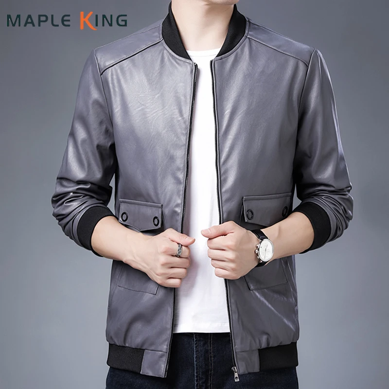 

Leather Jeacket Mens Designer Coat Steampunk 2022 Autumn Motorcycle PU Leather Jaqueta Masculina Vintage Men Widbreaker M-4XL