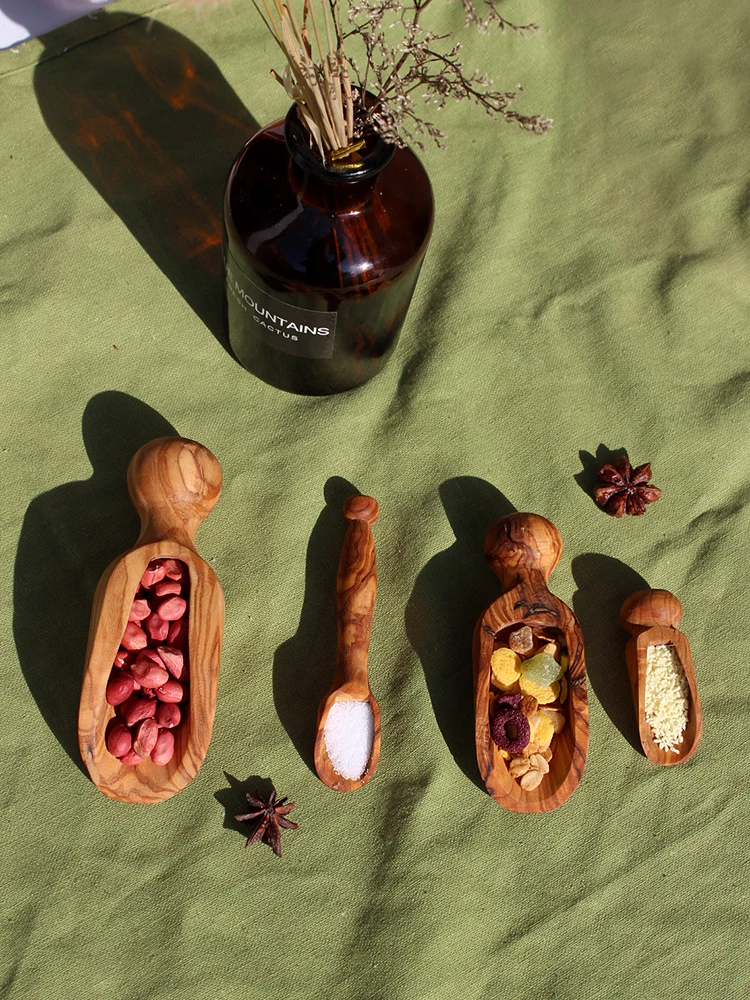 Совок из оливкового дерева/лопата соленая ложка ручной работы/сахарная 4 разных