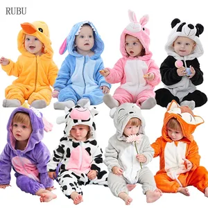 Детский мультяшный Новый комбинезон, одежда для маленьких девочек, кигуруми, лиса, панда, пижамы, Одежда для новорожденных, комбинезон, комбинезон для маленьких мальчиков