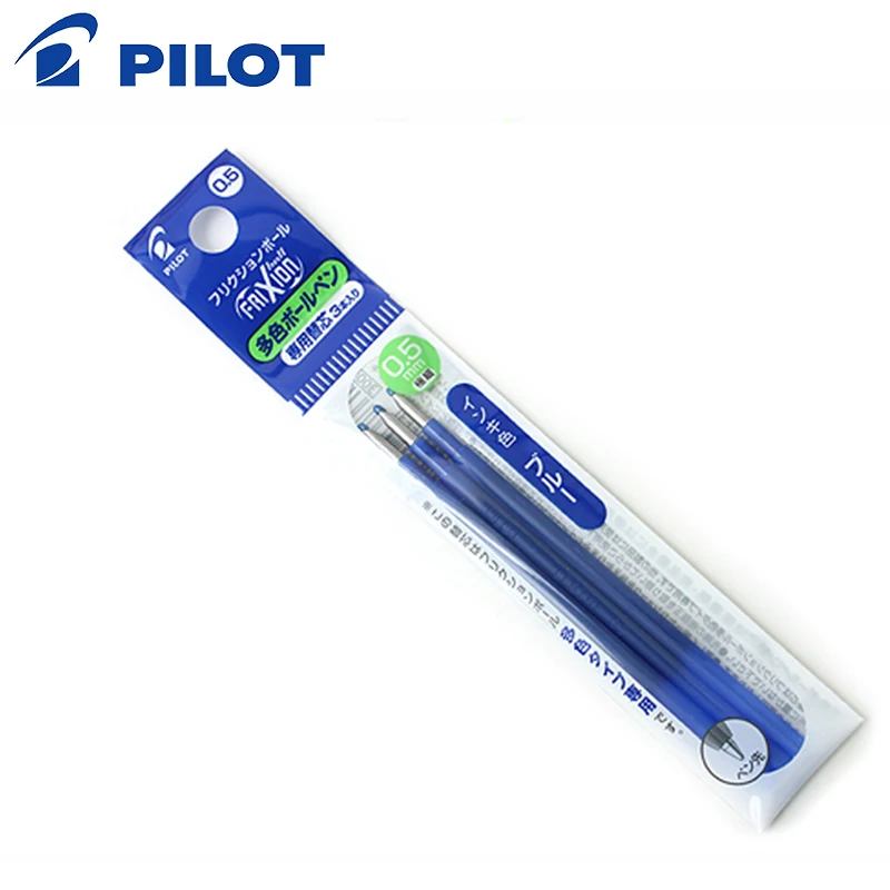 Pilot FriXion шариковая гелевая многократная заправка-0,5 мм 6 заправок/лот(2 упаковки) черный/красный/синий LFBTRF-30EF - Цвет: Blue 6pcs(2 Packs)