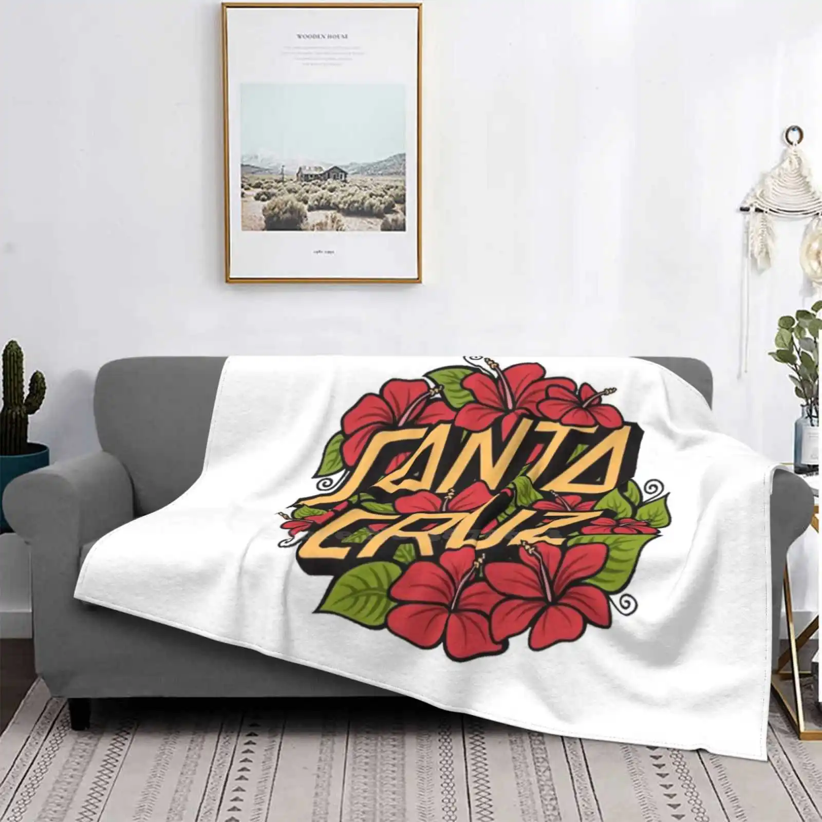 

Red Flowers All Sizes Soft Cover Blanket Home Decor Bedding Skateboards Flowers Red Cartoon Logo Logo Skateboarding California