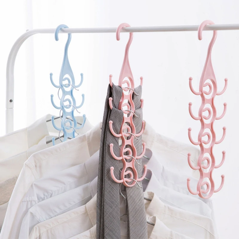 Clothes Hook 10 Multi-Function Tie Scarf Stand Bag Storage Rack Wardrobe Belt Hanger | Дом и сад