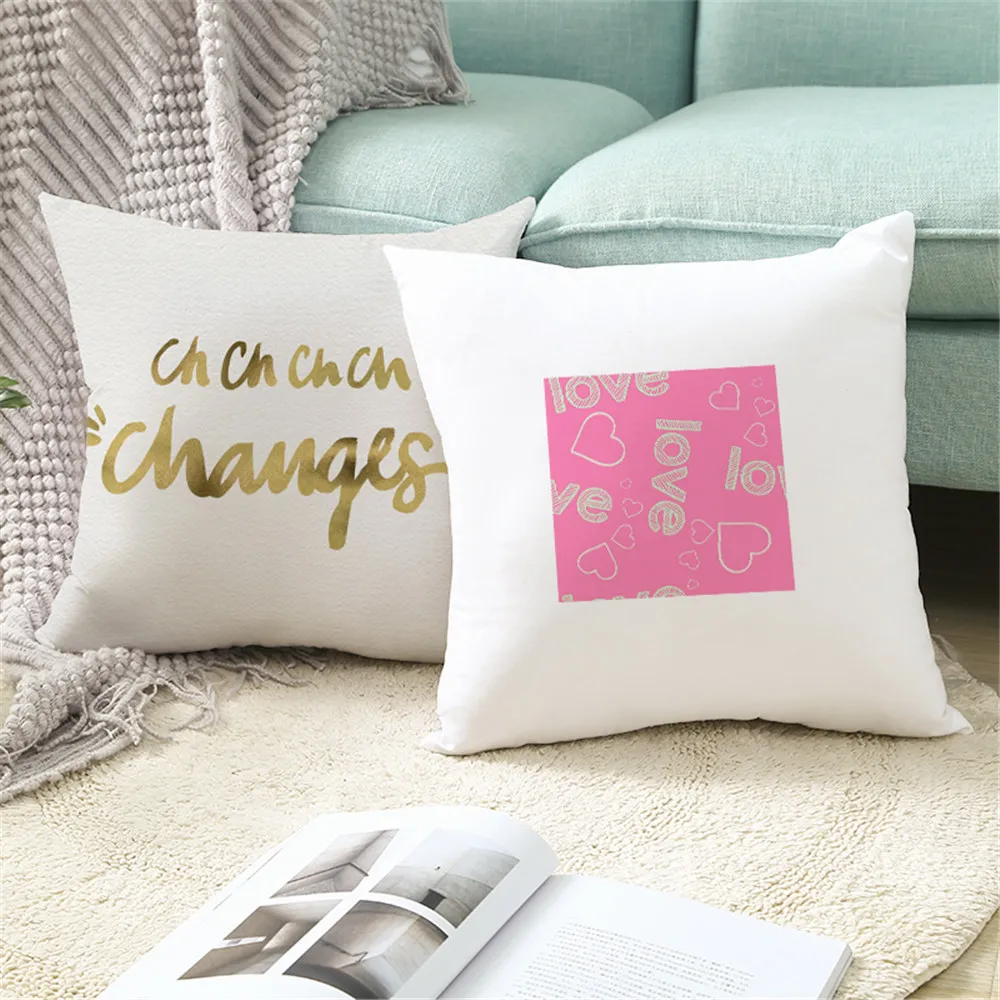 

Custon Lover Hot Stamping Pillowcases Decorative Sofa Room Bed Pillow Cover Home Car Cute Cushion Case 45*45cm(One Side) TPR072