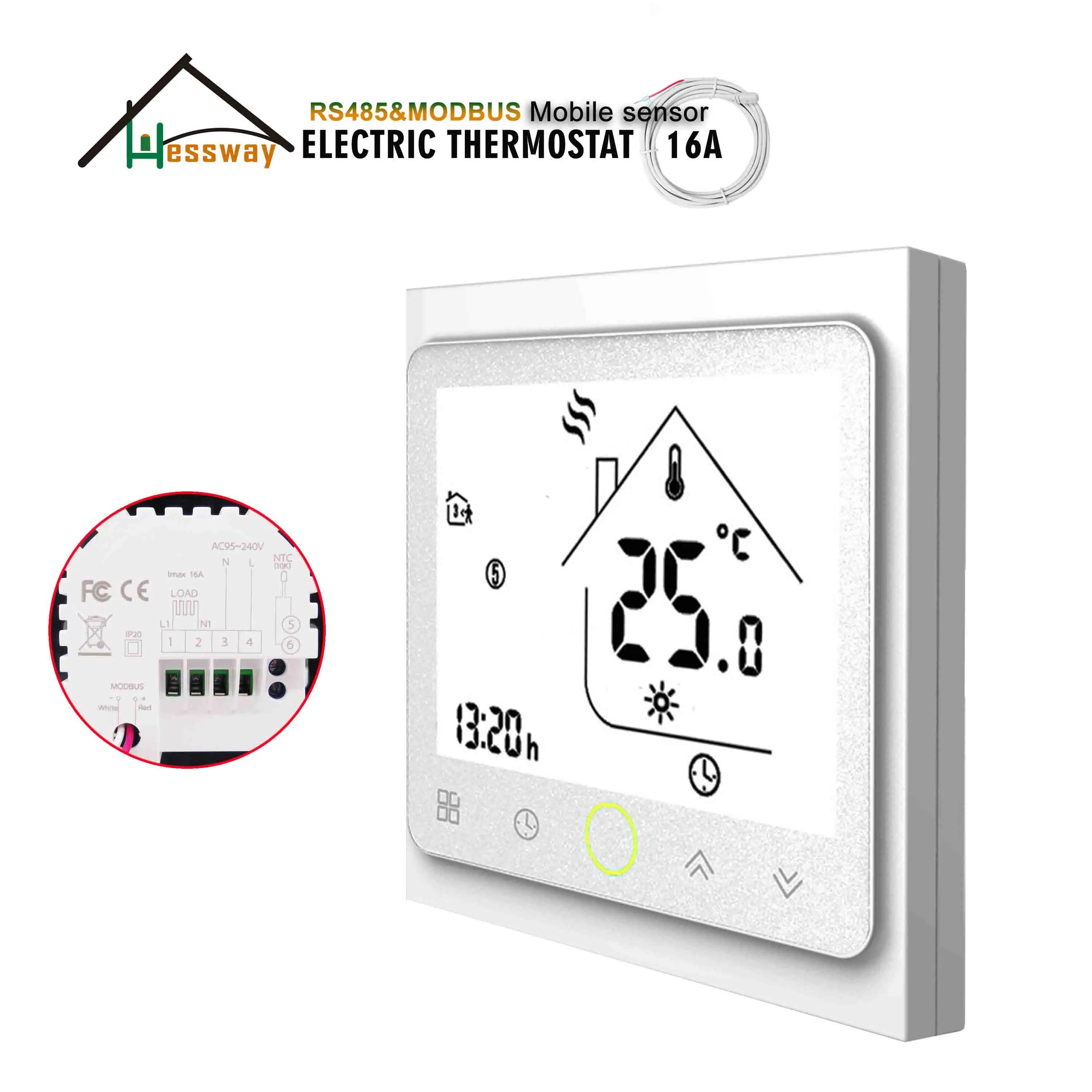 HESSWAY 24V 95 250VAC 16a двойной датчик электрический регулятор температуры для