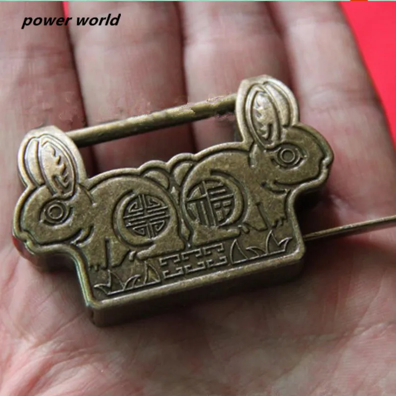 Замок Счастливый кролик из цинкового сплава в китайском стиле|Замки| |