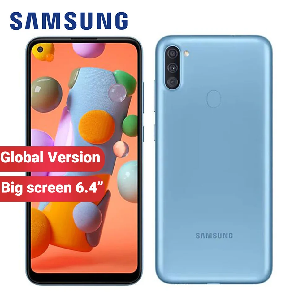 Смартфон Globla Samsung Galaxy A11 мобильный телефон 32 Гб ПЗУ 2 ОЗУ A115F/DS 6 4 дюйма 4000 мАч