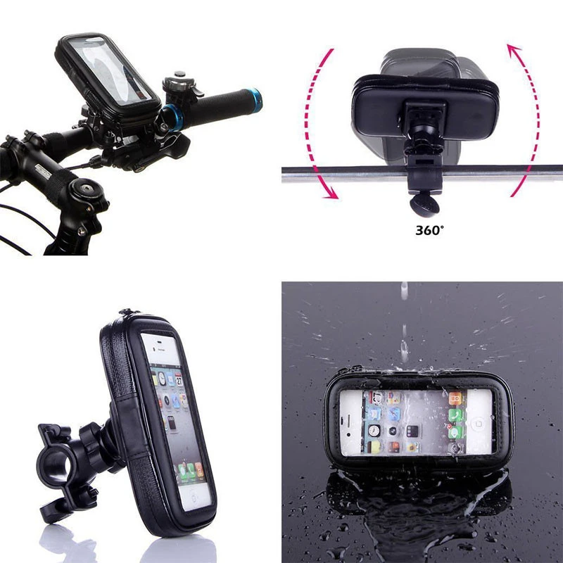 universal bicycle phone holder motorcycle bike stand rotatable 3 5 6 5 inch motorbike cellphone mount bracket for iphone 8 x free global shipping