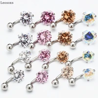 leosoxs exquisite belly button nail belly button ring belly button three claw stainless steel 8 10mm simple puncture jewelry